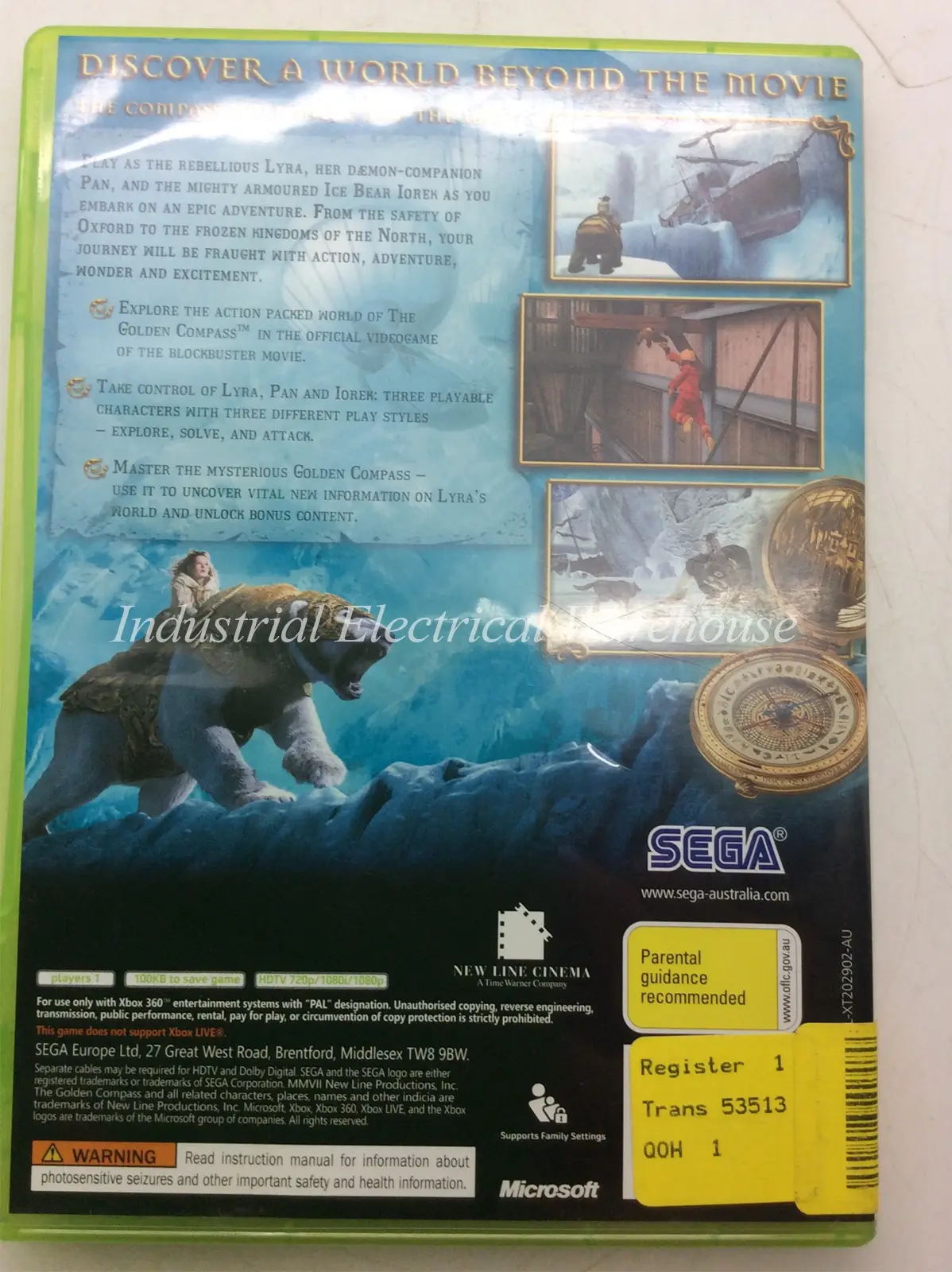 Xbox 360 The Golden Compass The Official Videogame SEGA Game Disc & Manual PAL – photo 2