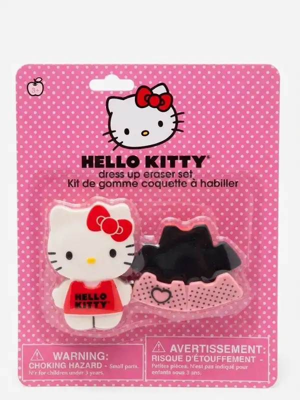 Sanrio Hello Kitty Interchangeable Dress Up Eraser Play Set Kawaii Collectible