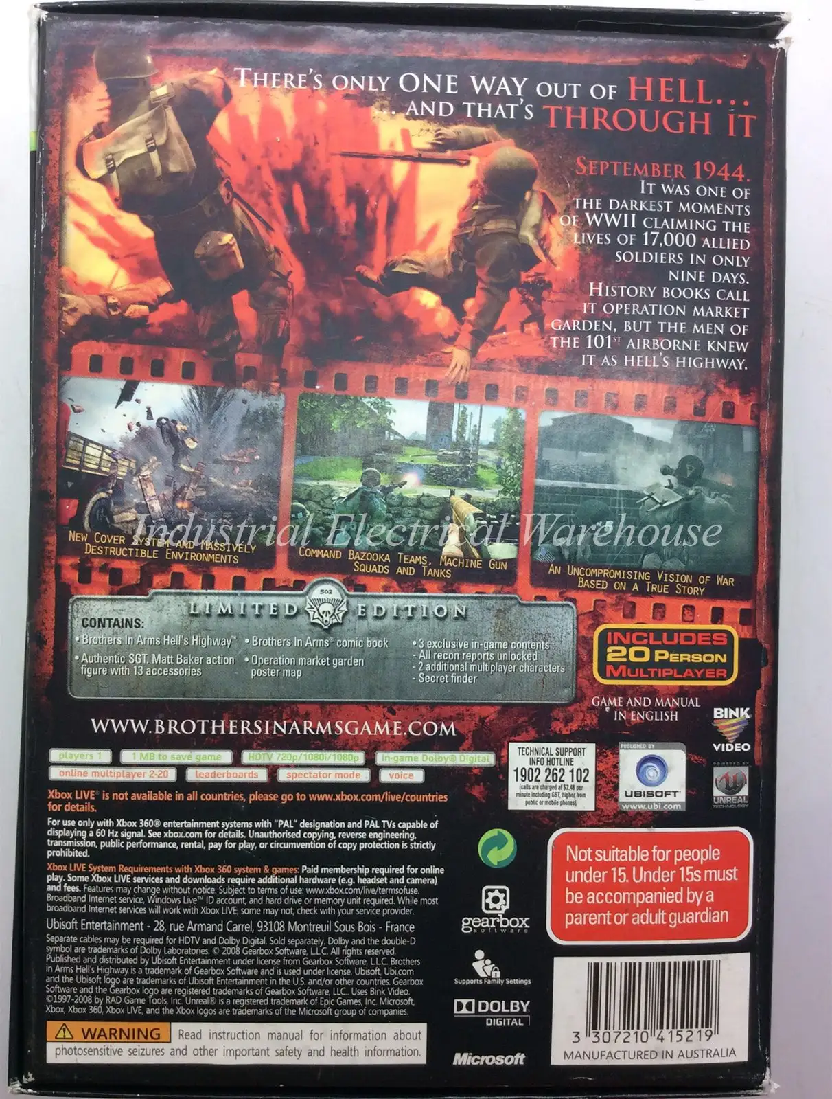 Xbox 360 Brothers in Arms: Hell's Highway Ubisoft Game Disc – photo 5