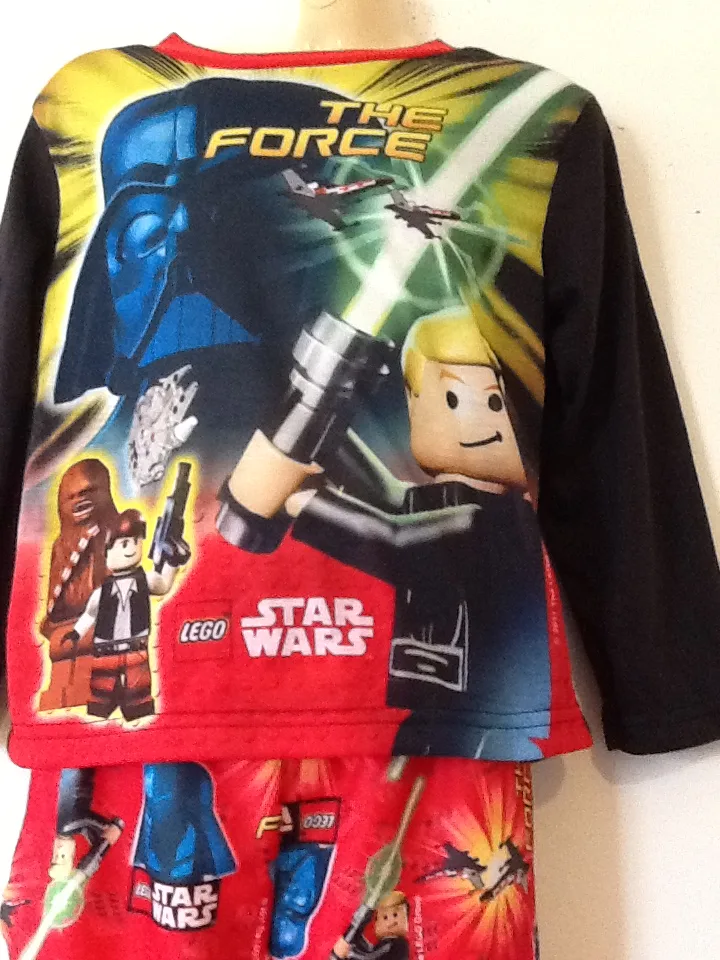 Lego Star Wars Sleepwear PJ’s Pyjamas Long Sleeve Top and Bottom Set Size 4 – photo 2