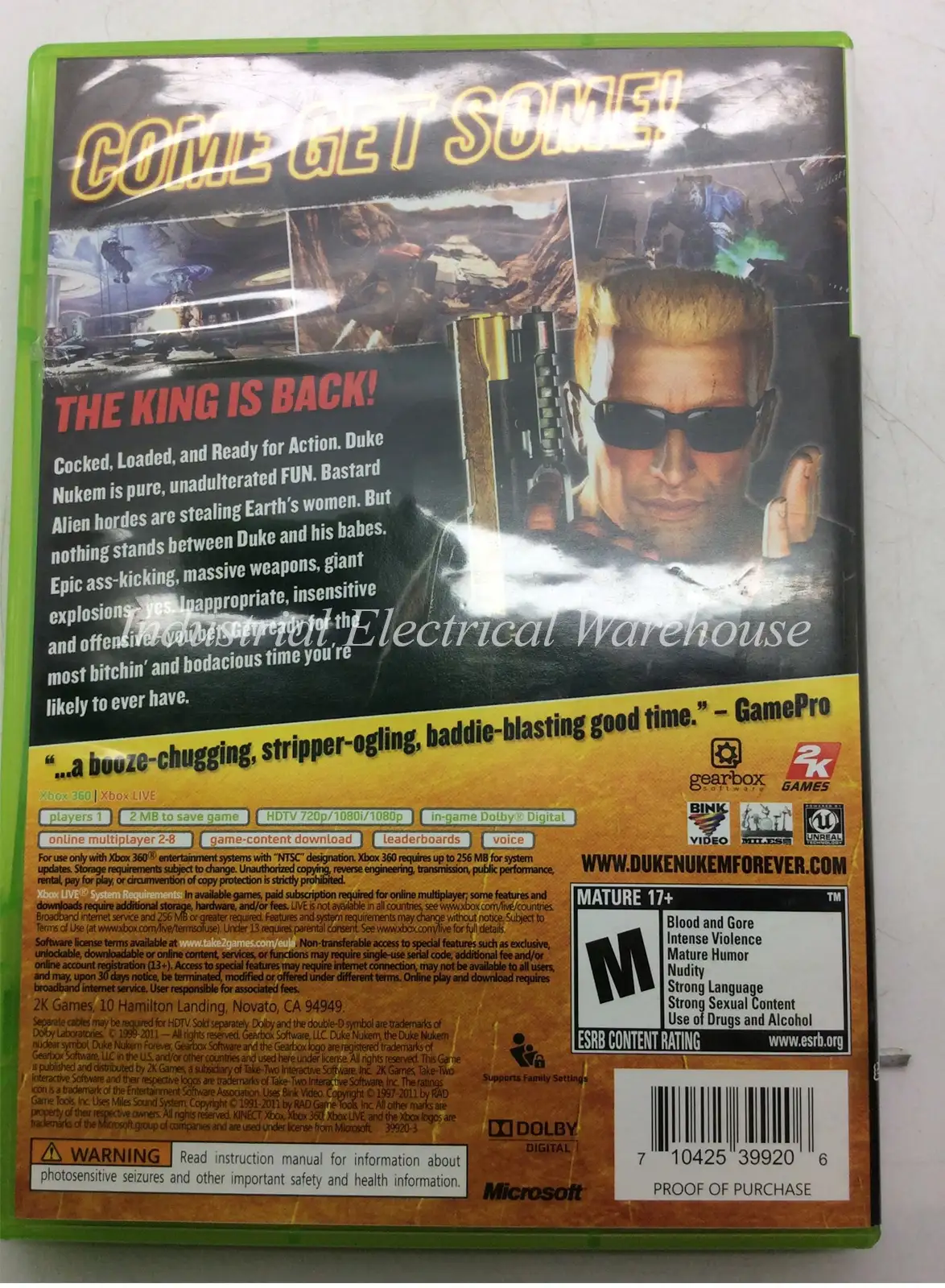 Xbox 360 Duke Nukem Forever 2K Games Game Disc & Manual PAL – photo 2