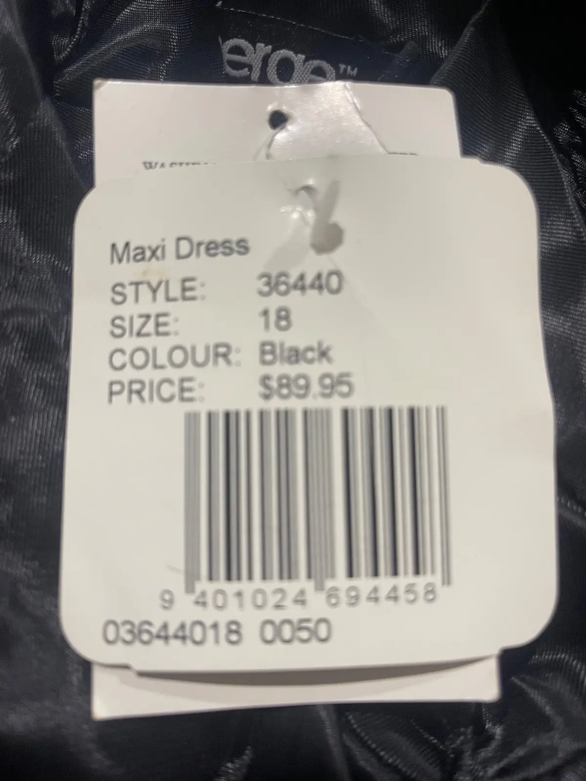 Emerge Spaghetti Strap Maxi Dress Black Semi Elasticated Back Size 18 – photo 7