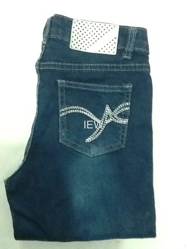 Almost Famous Faded Dark Blue Denim Skinny Jeans with Studs Size 12