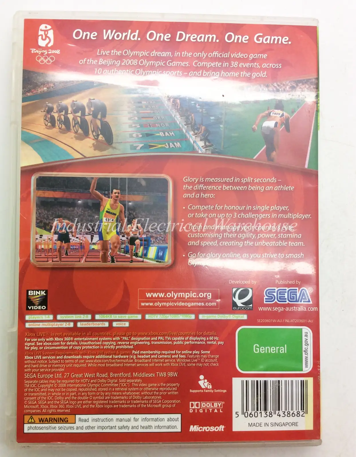 Xbox 360 Beijing Olympics 2008 SEGA Game Disc PAL – photo 2