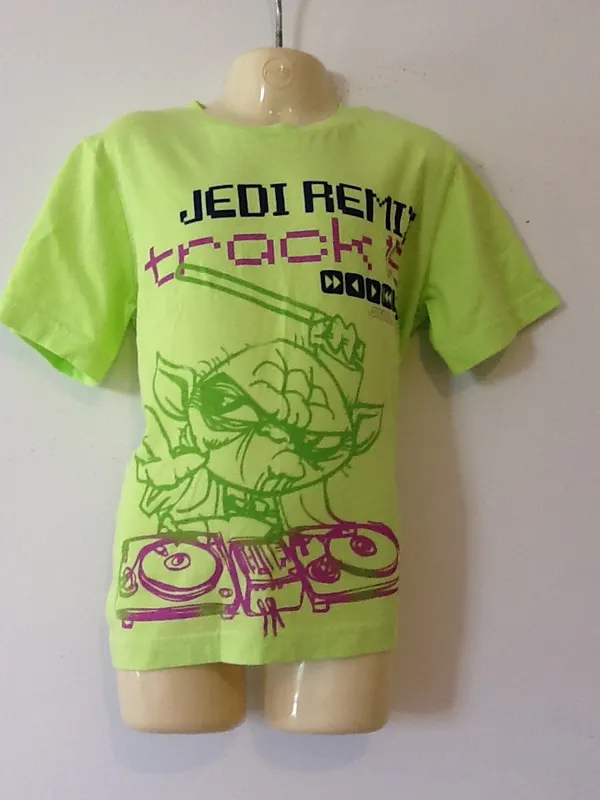 Star Wars Yoda Vintage Jedi Boys T-Shirt Lime Size 5 - 6