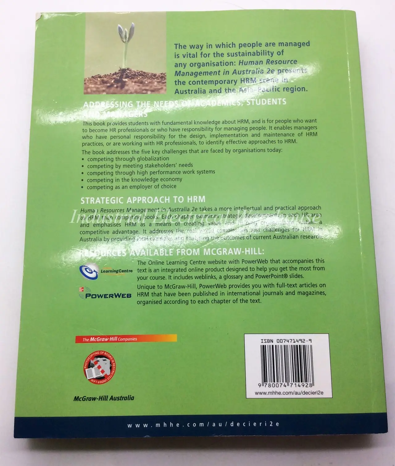 Human Resource Management in Australia Strategy People Performance 2nd Ed. – photo 2