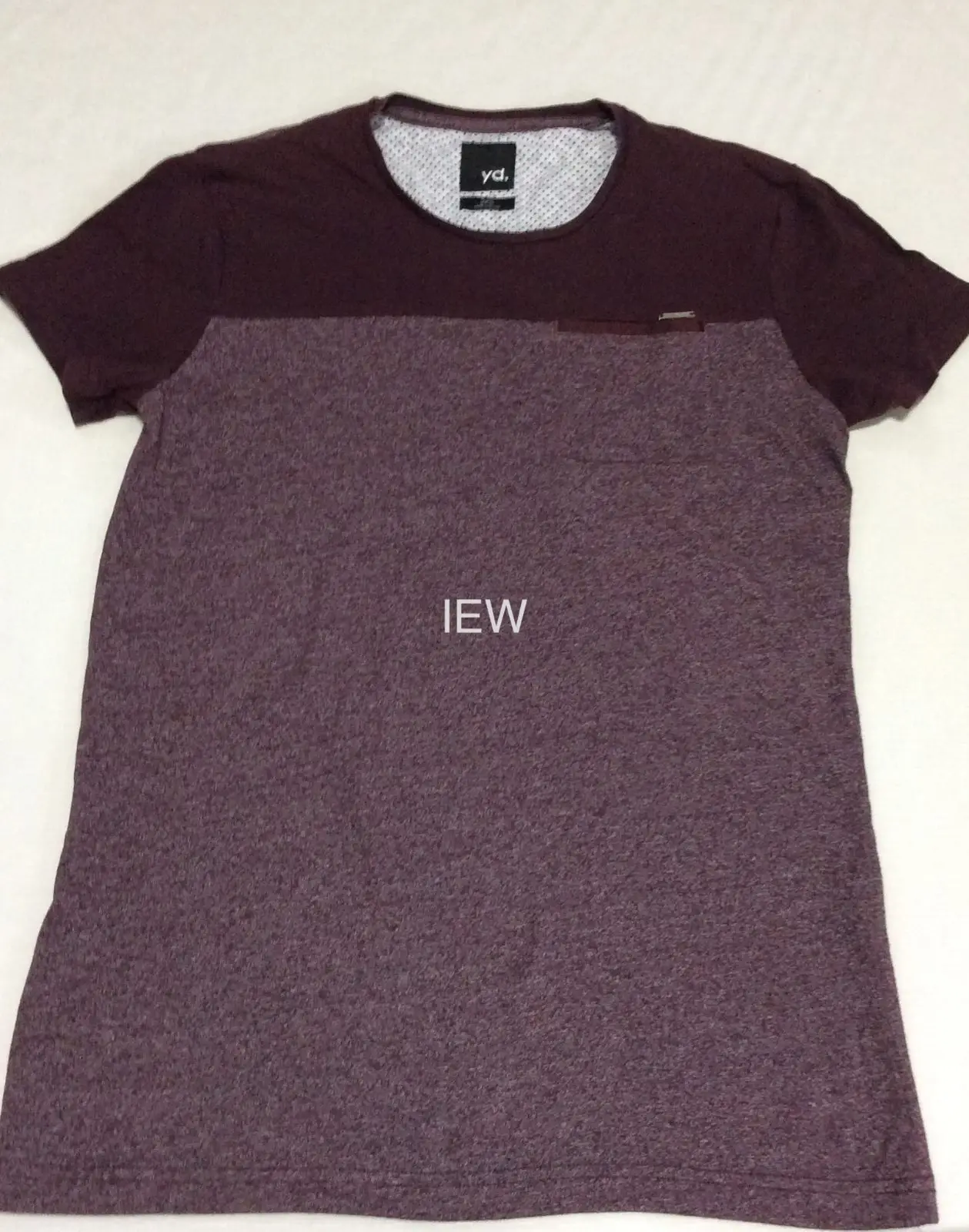 YD Mens T Shirt Round Neck Short Sleeves Purple / Plum Size 2XS USED – photo 3