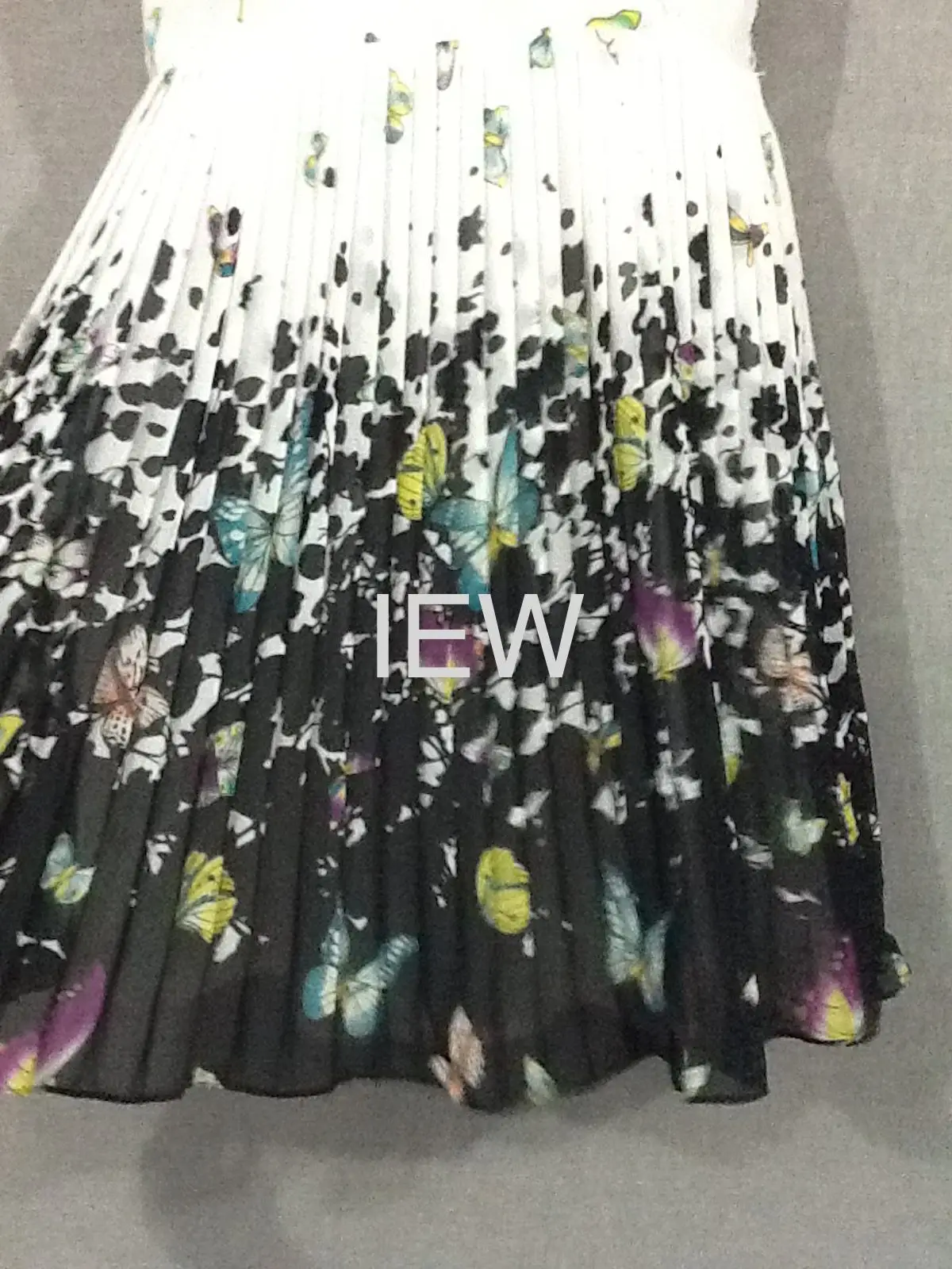 Oasis Sleeveless Midi Dress Pleated Skirt Butterfly Black/ White Sz 10 / 36 – photo 3