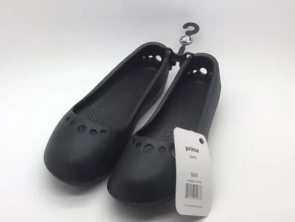 Crocs Prima Ballet Flat Closed Shoes Black Size 4 Womens W4