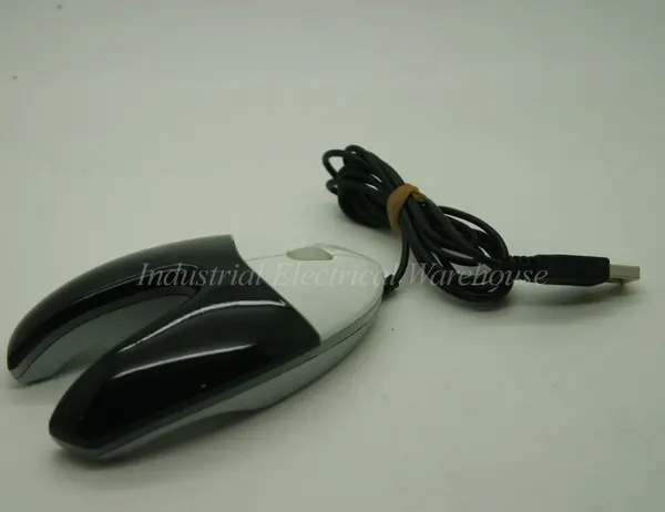 Lindy Y Shaped 3D Optical Mouse Wired USB Black White Silver 20585