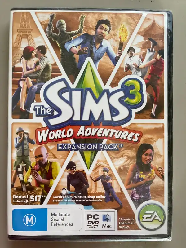 The SIms 3 World Adventure PC DCD Rom Game