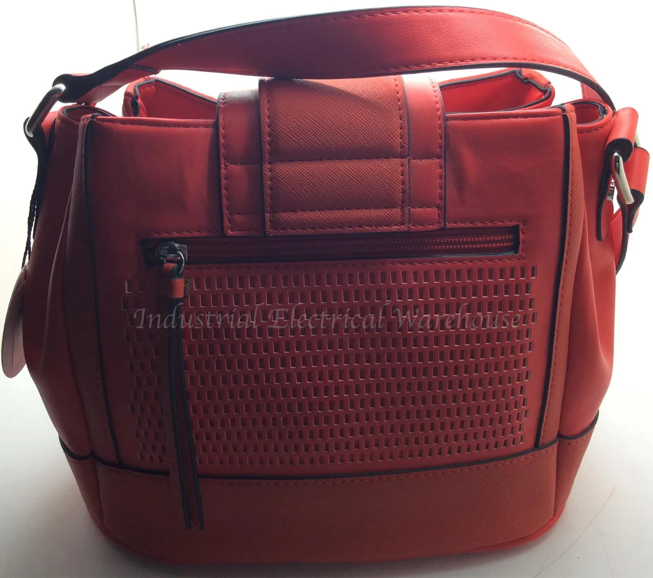 Cellini Sport Orange Flap Over Crossbody Bag Perforated CSH024 New with Tags – photo 2