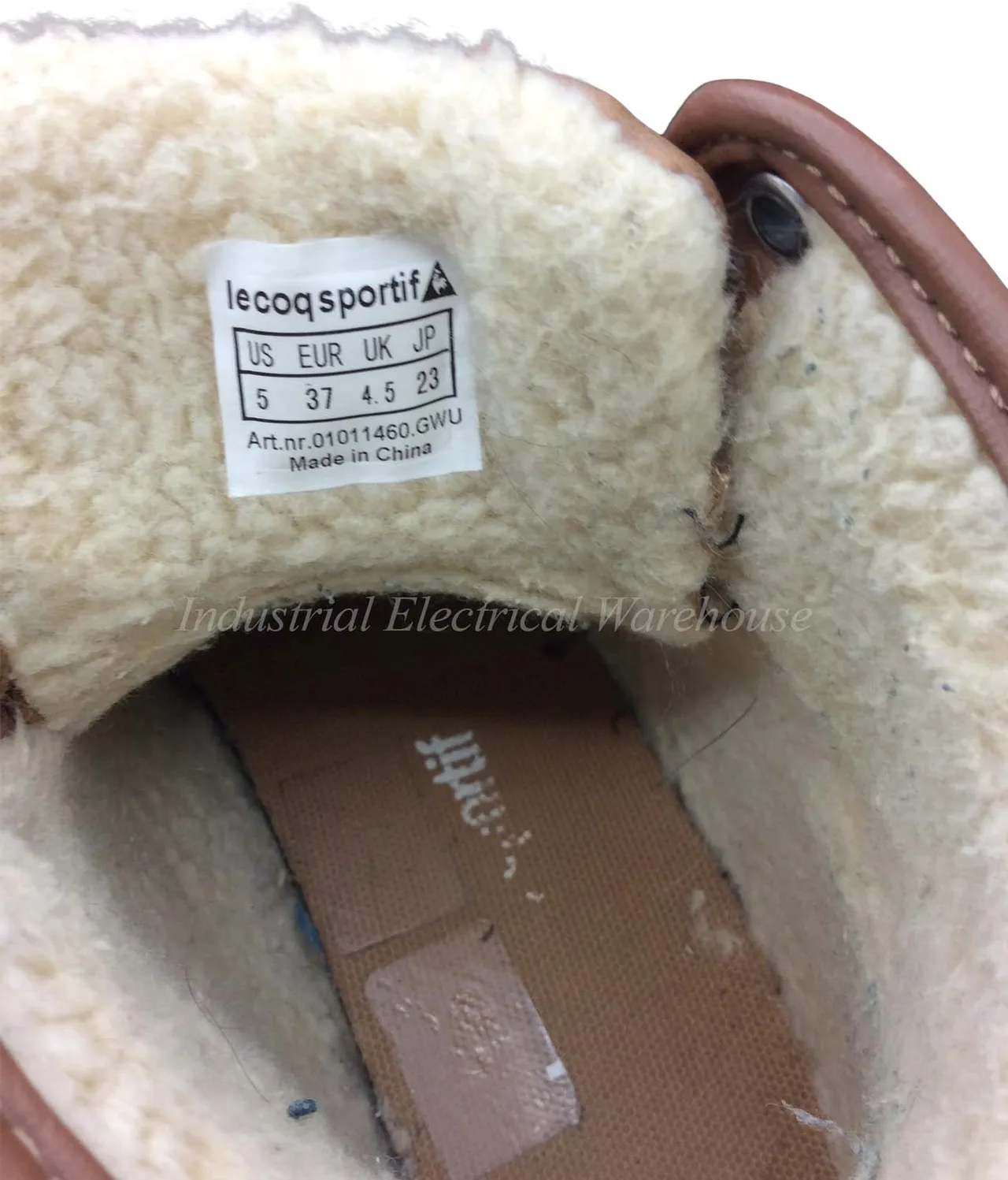 Le Coq Sportif High Top Sherpa Lined Sneaker Boots Brown Mens US 5 UK 4.5 EU 37 – photo 3