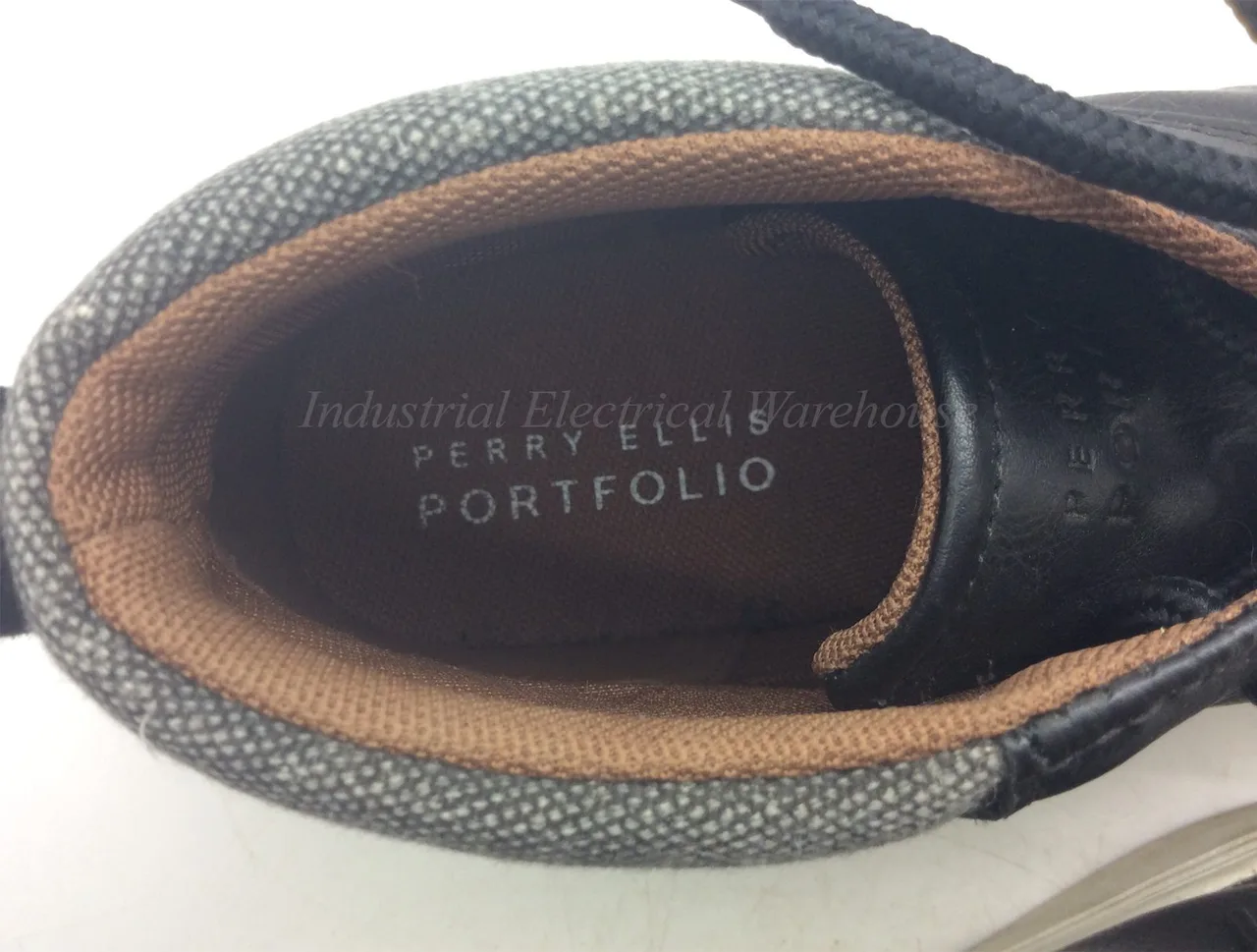Perry Ellis Portfolio Stephen Hi Top Brown Leather Men Size 8 – photo 4
