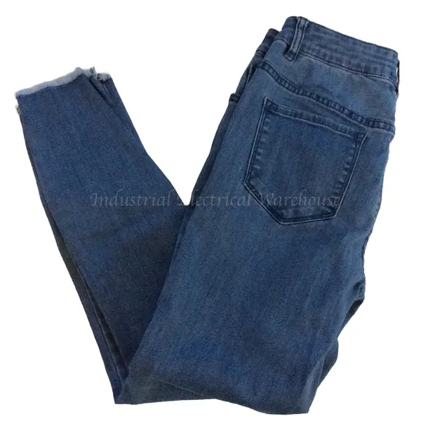 Seed Heritage Womens Skinny Jeans Frayed Raw Hem Mid Wash Blue AU 10