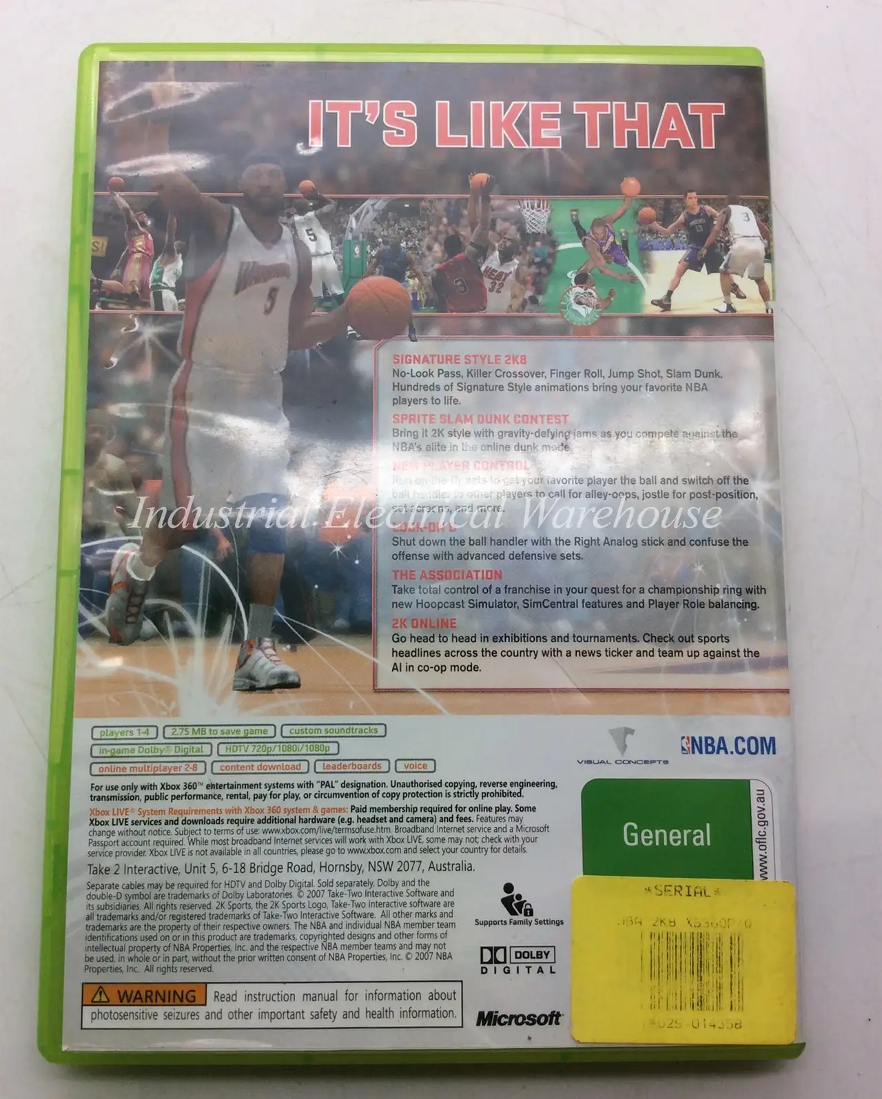 Xbox 360 NBA 2K8 2K Sports Game Disc & Manual PAL – photo 2