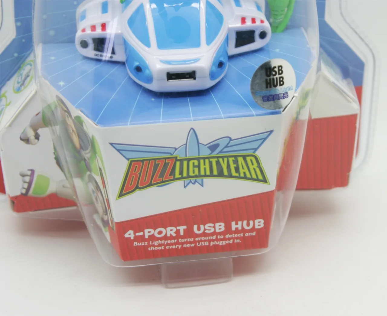 Disney Pixar Toy Story Buzz Lightyear 4 Port USB 2.0 Hub Spaceship 2010 Sealed – photo 3