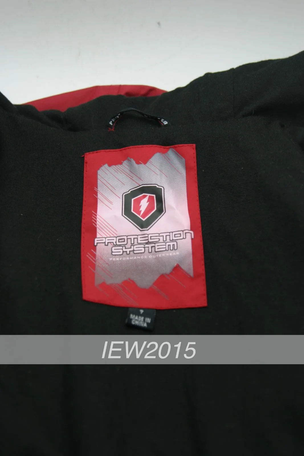 Protection System Kids Hooded Spray Jacket Windbreaker Lined Red Grey Size 7 – photo 4