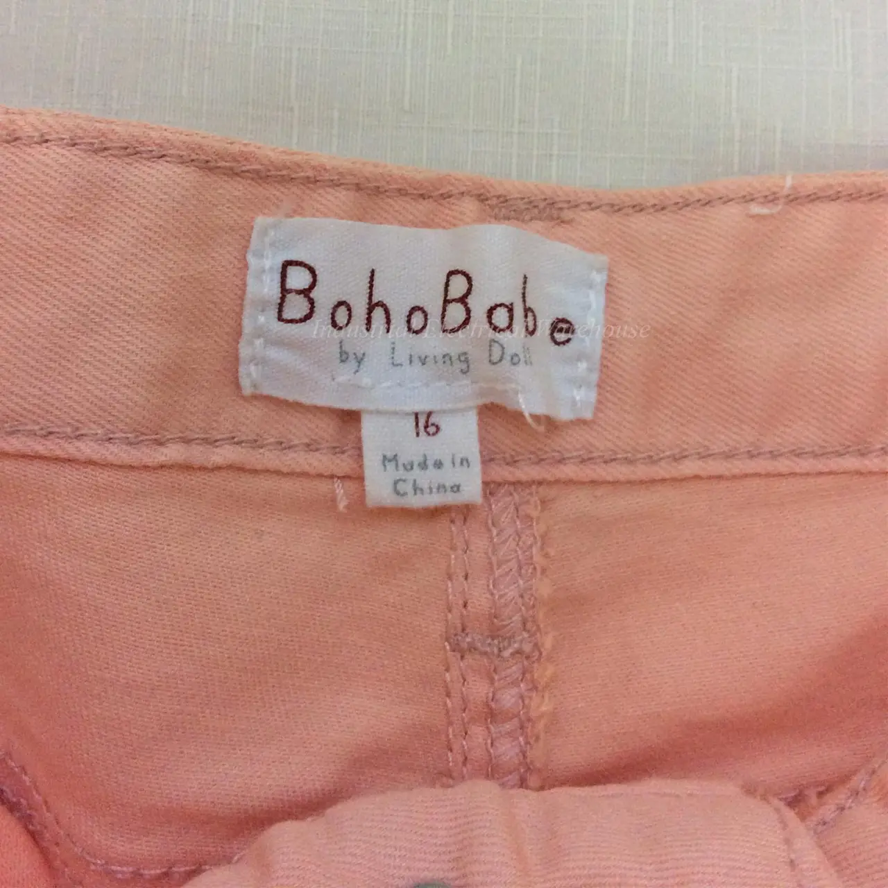 Boho Babe by Living Doll Girls Denim Jeans Pants Peachy Pink Size AUS 16 – photo 4