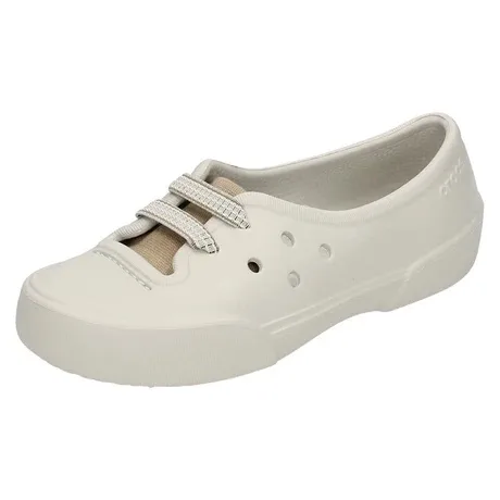 CROCS SIZE W5 or J 3/5 NAHANI GIRLS PEARL WHITE / KHAKI – photo 5