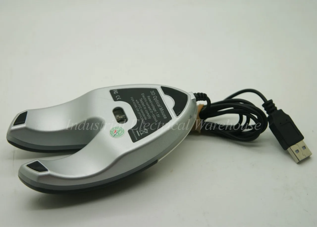 Lindy Y Shaped 3D Optical Mouse Wired USB Black White Silver 20585 – photo 2