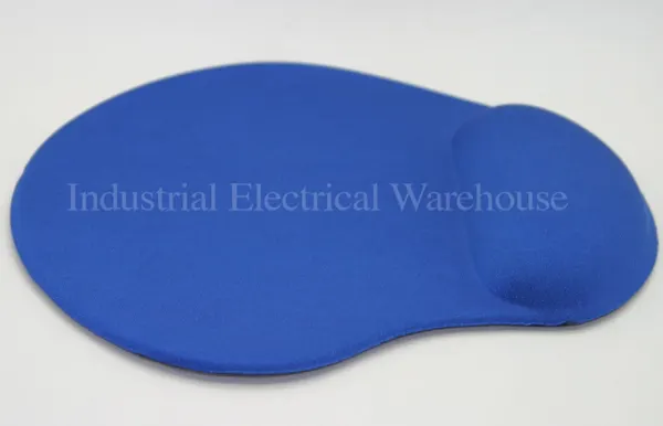 Blue Lycra Top Mouse Pad With Memory Foam Wrist Support Rest