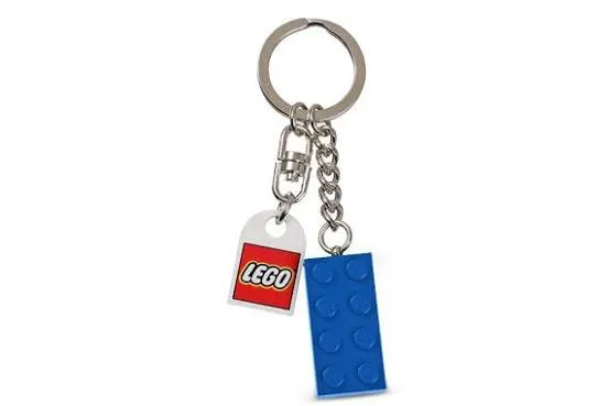 Lego Blue Brick -  Keychain Or Key Ring Or Bag Tag 850152