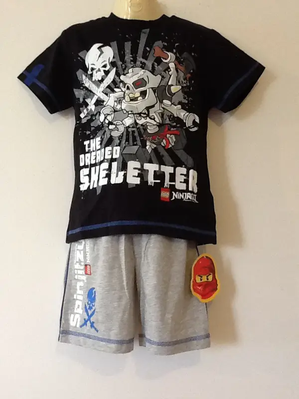 Lego Ninjago Sleepwear PJ’s Pyjamas - Short and T-Shirt Set Size 4 - 5