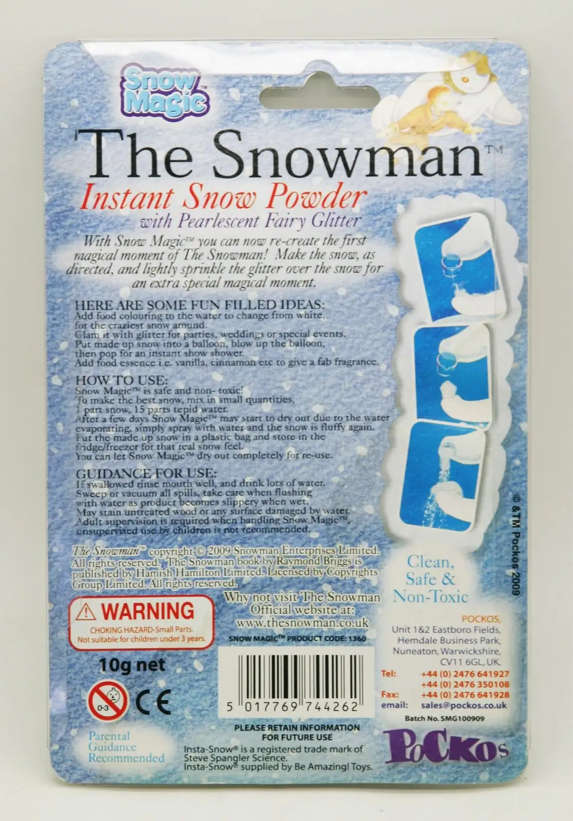The Snowman Instant Snow Powder 10g Makes 1 Litre Pearlescent Fairy Glitter – photo 2