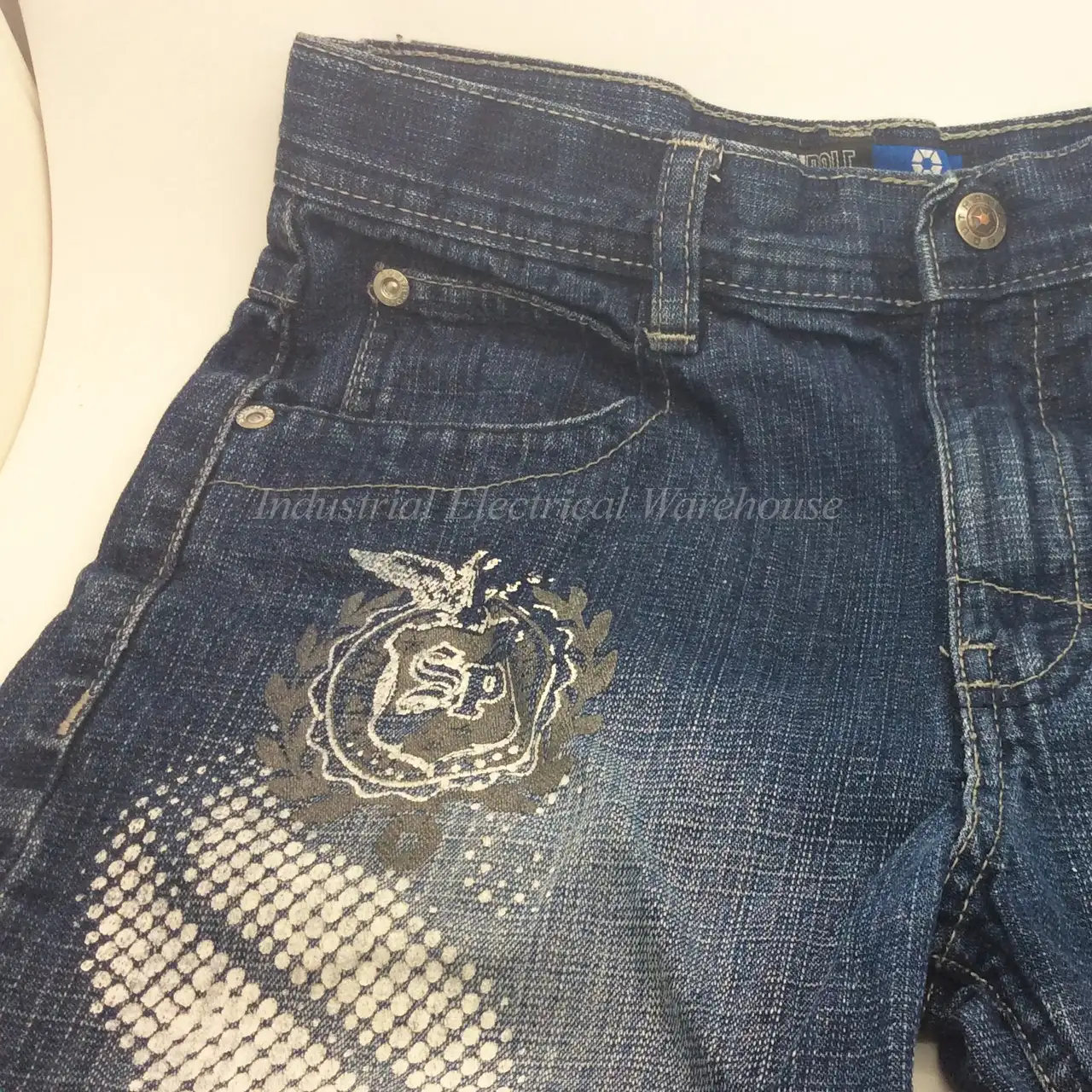 Southpole Denim Shorts Adjustable Waist 5-Pockets Faded Blue Boys Size 7 – photo 3