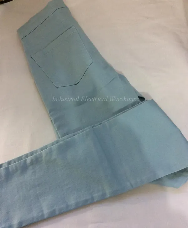 H&M Girls Denim Jeans Pants Light Blue / Green Size AUS 15
