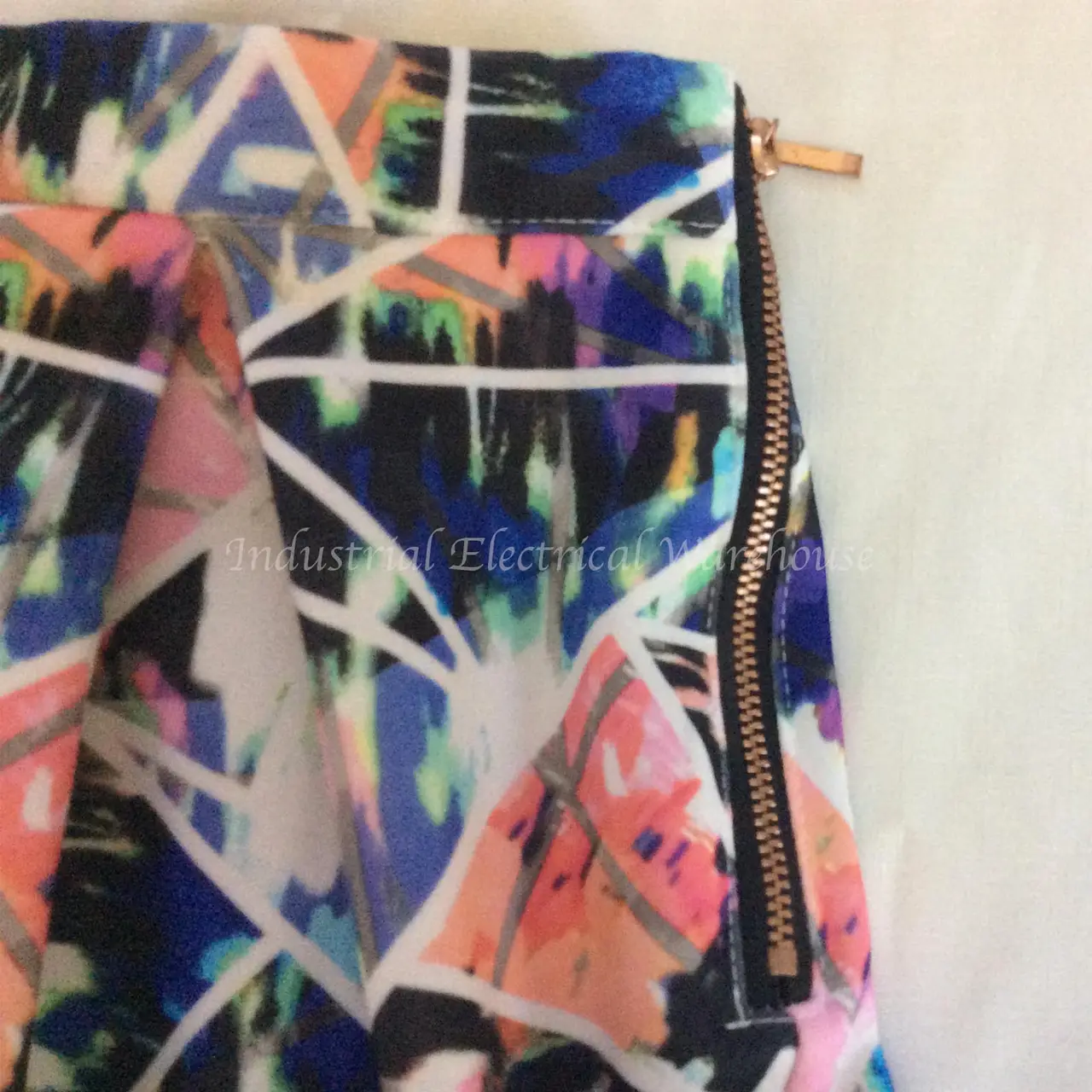 Peter Morrissey Girls Pleated Skirt Geometric Print Multicolour Size 10 – photo 2