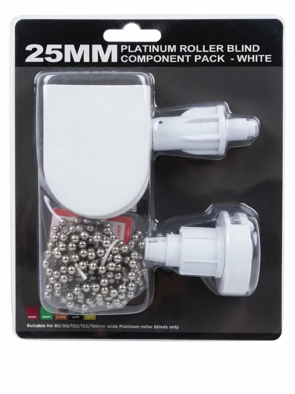 Caprice Platinum Roller Blind Component Pack - 25mm White