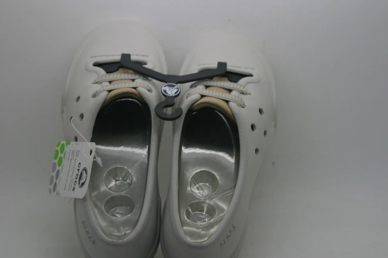 CROCS SIZE W5 or J 3/5 NAHANI GIRLS PEARL WHITE / KHAKI – photo 8