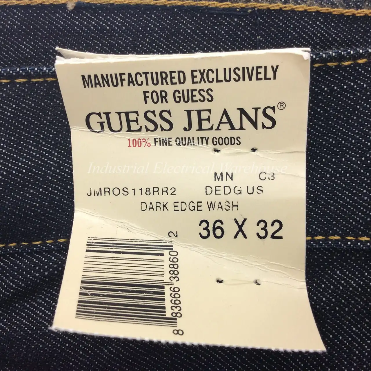 Guess Jeans Dark Edge Denim Jeans 5 Pockets Mens Size 36” x 32” JMROS118RR2 – photo 4