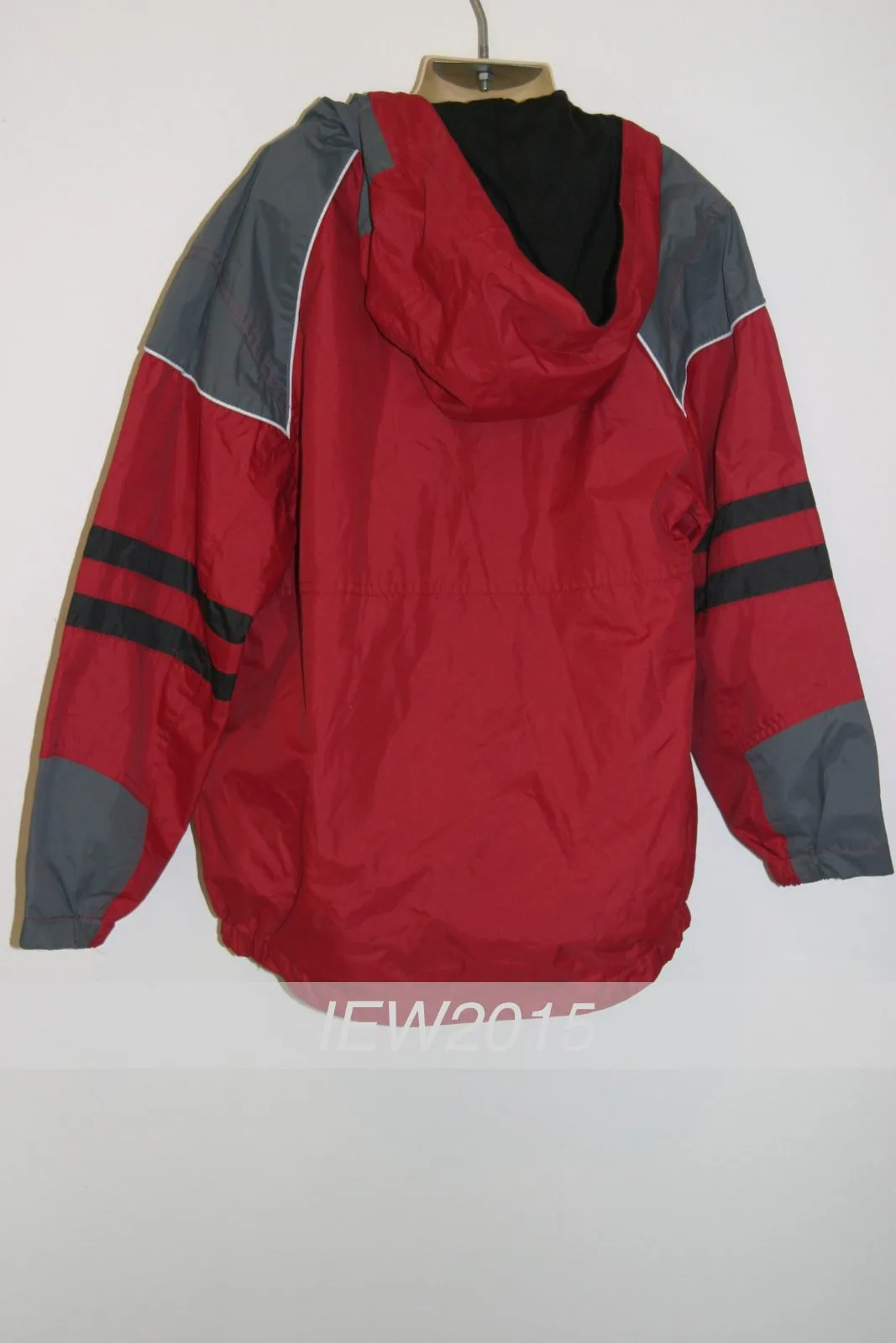 Protection System Kids Hooded Spray Jacket Windbreaker Lined Red Grey Size 7 – photo 3