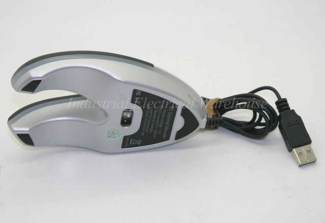 Lindy Y Shaped 3D Optical Mouse Wired USB Black White Silver 20585 – photo 3