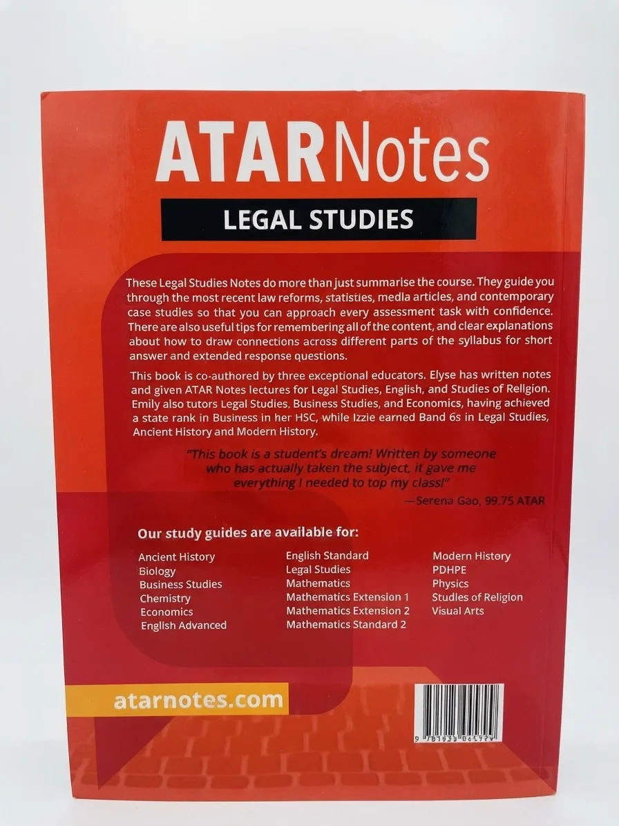 ATAR Notes NSW Year 12 Legal Studies Complete Course Notes 2020-2022 – photo 2