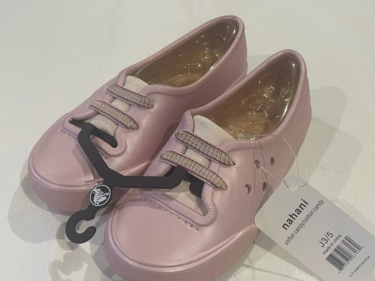 Crocs Size J 3/5 Nahani Girls Pink Cotton Candy – photo 2