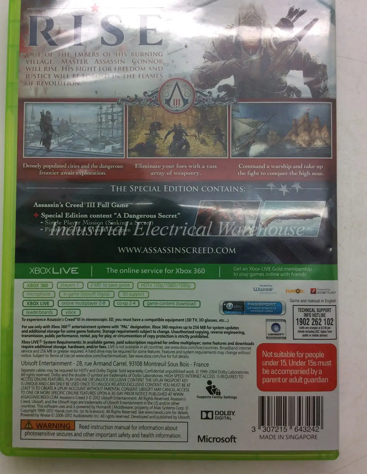 Xbox 360 Assassin's Creed III Ubisoft Game 2 Disc & Manual PAL – photo 2