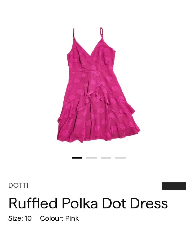 Ruffled poka dot dress