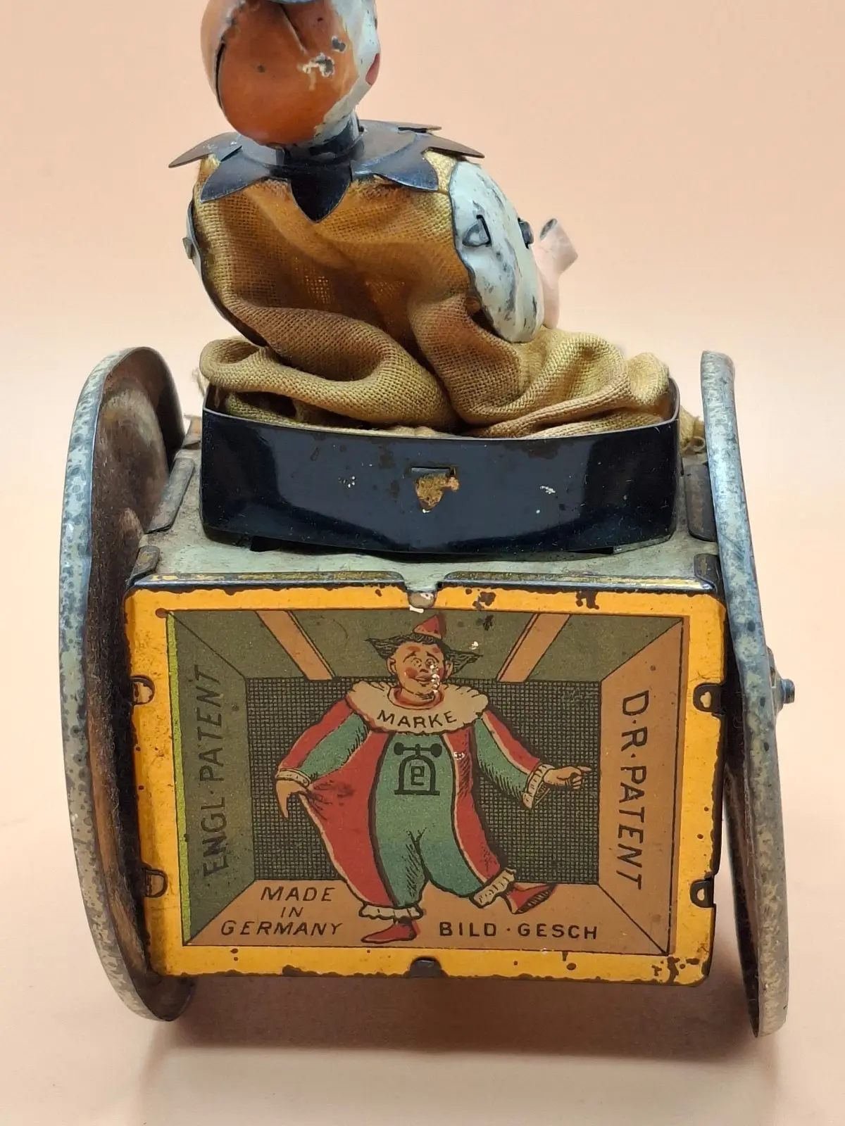 Rare Antique Lehmann "Balky Mule" Wind-Up Tinplate Toy – Made in Germany (c1910) – photo 4