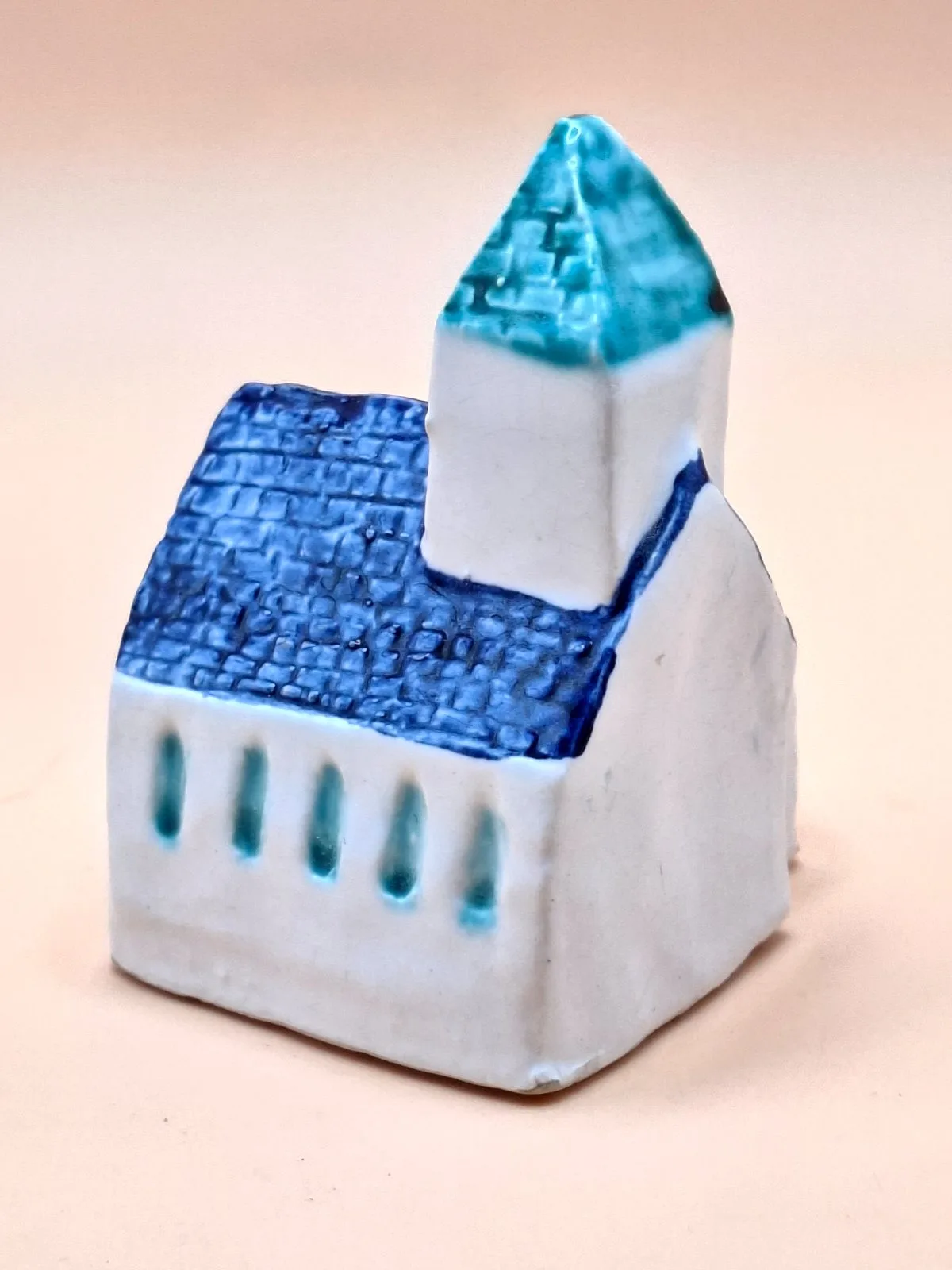 Vintage Ceramic Church Miniature Village House Spire 7cm – photo 2