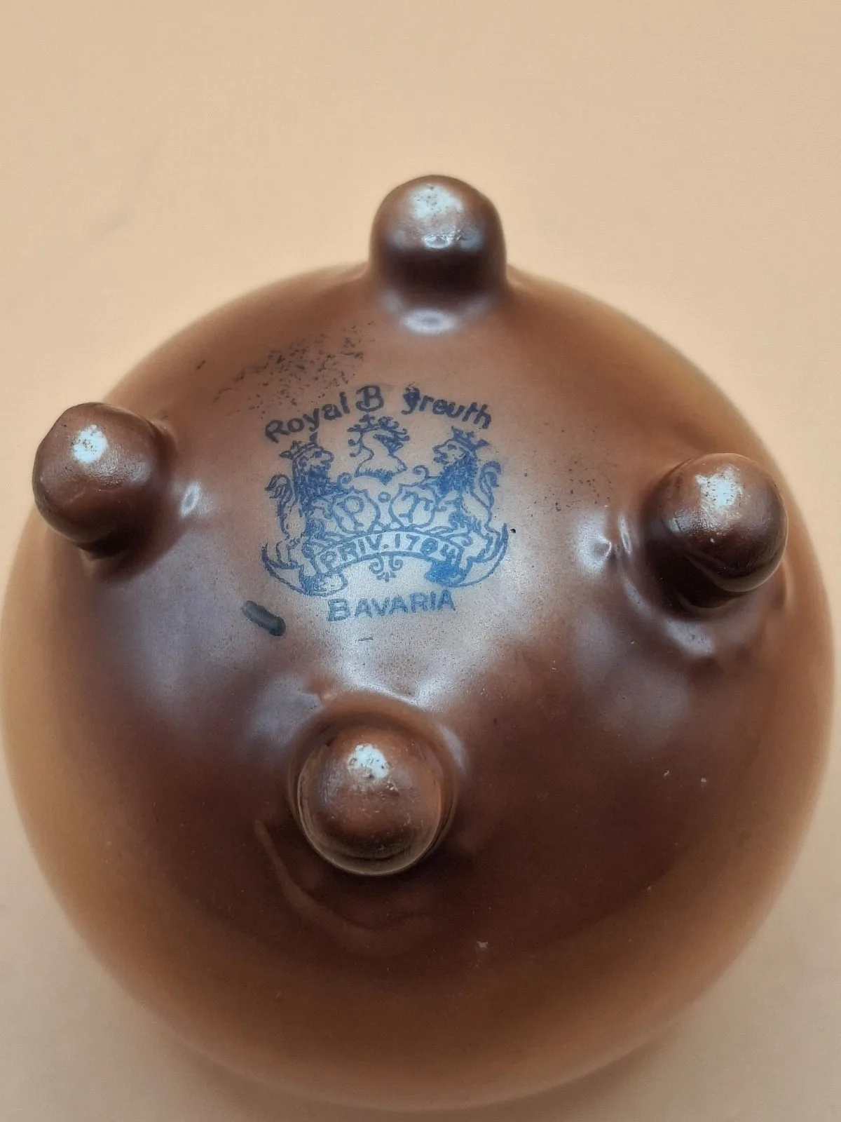 Antique Royal Bayreuth Footed Pot 1905 Birmingham Sterling Silver Children – photo 6