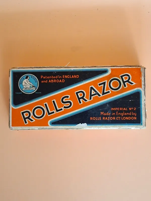 Vintage British Rolls Razor Imperial No 2 Self Honing Safety Razor W/ Box Insert