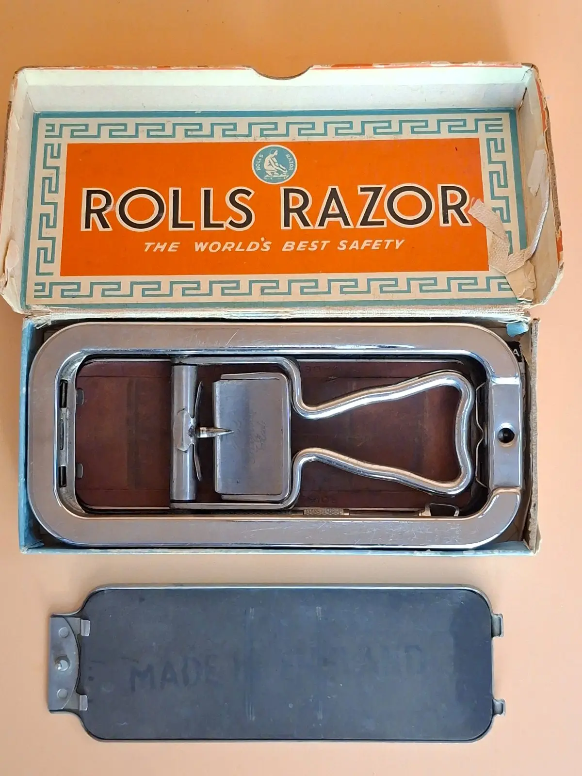 Vintage British Rolls Razor Imperial No 2 Self Honing Safety Razor W/ Box Insert – photo 4