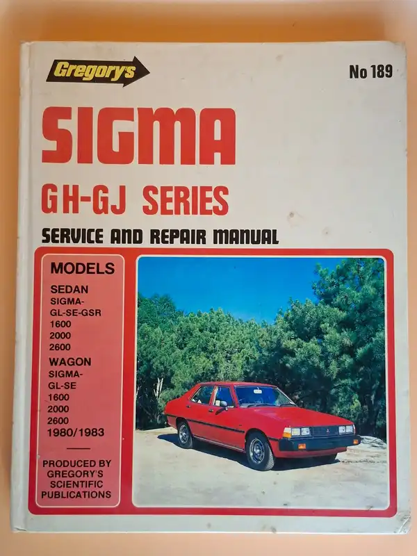 Gregory's No 189 Mitsubishi Sigma GH GJ Series Service Repair Manual 1980-1983