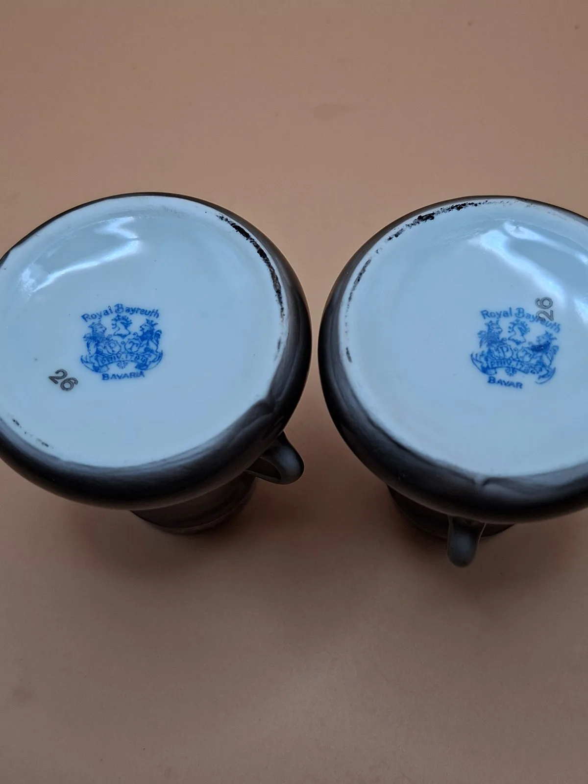 Pair Antique Royal Bayreuth Silver Collar Vases 1915 Dixon Cavalier Bavaria VGC – photo 6
