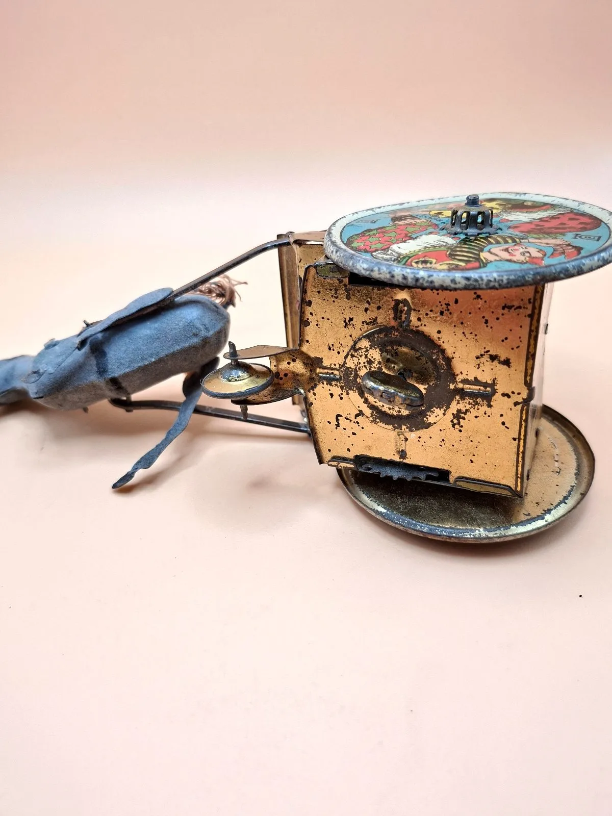 Rare Antique Lehmann "Balky Mule" Wind-Up Tinplate Toy – Made in Germany (c1910) – photo 5