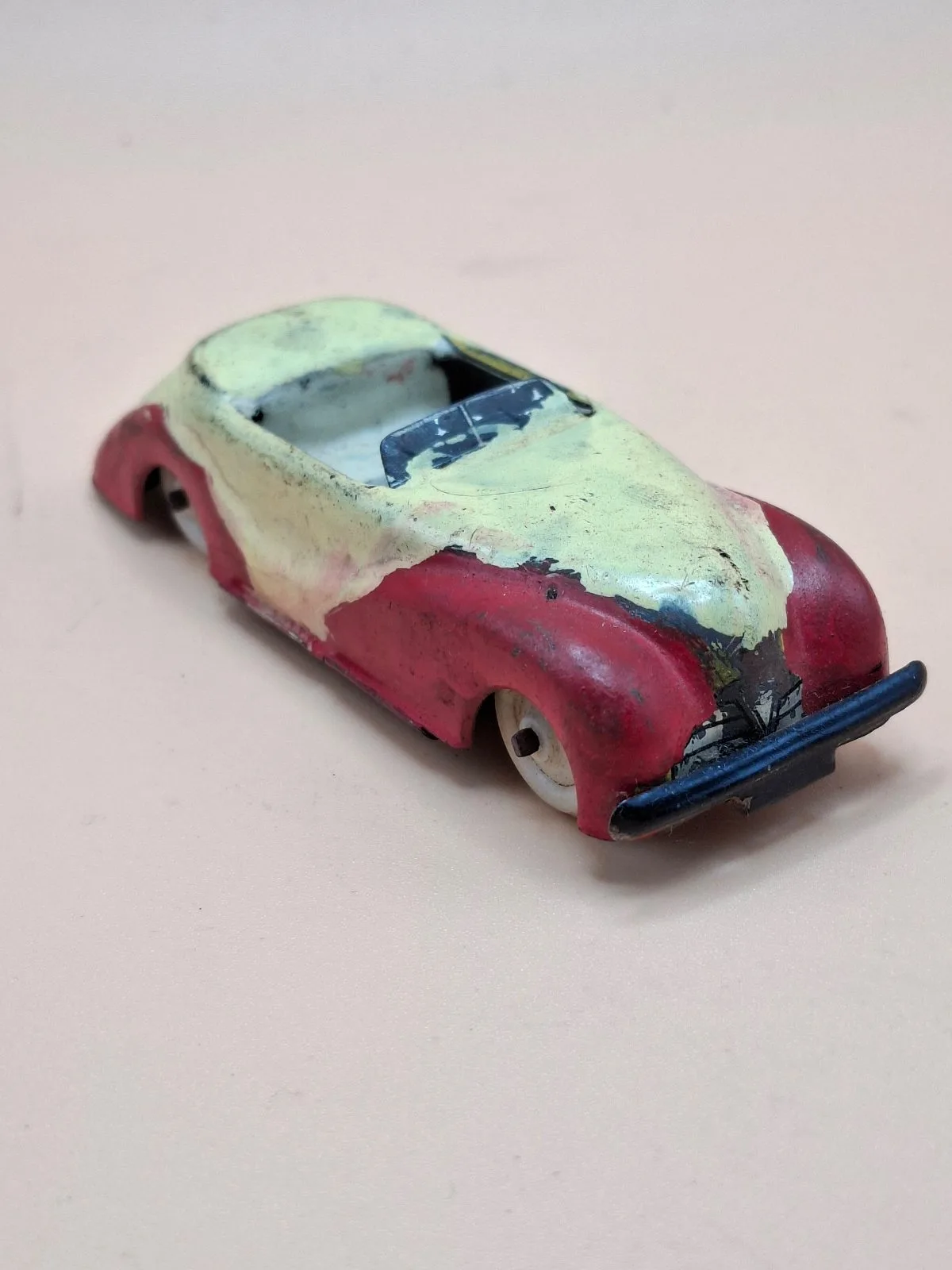 Vintage Italian Tinplate Roadster Toy Car Modele Depose Italy Hand Painted Resto – photo 2